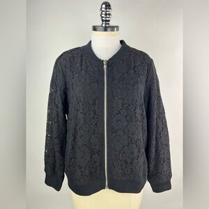 💚 2897. Plus Lace Bomber Jacket